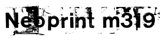 Neoprint m319 font